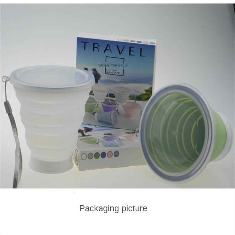 Folding Silica Gel Cup Design Lightweight Outdoor Activity Lightweight and Convenient to Use Edible Silicon Material Folding Cup