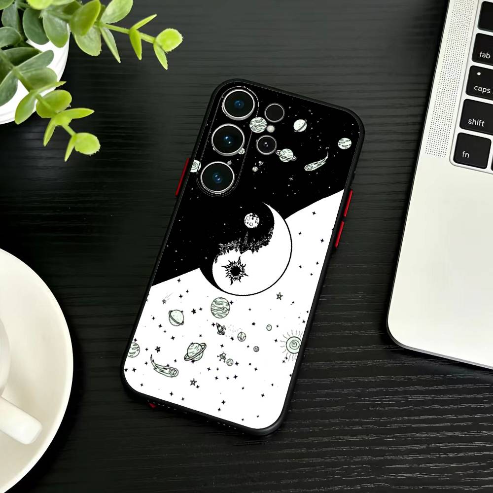 Starry Night whimsical landscape Phone Case For Samsung S26,S25,S24,S23,S22,S21,S20,Plus,Fe,Lite,Others Black Cover