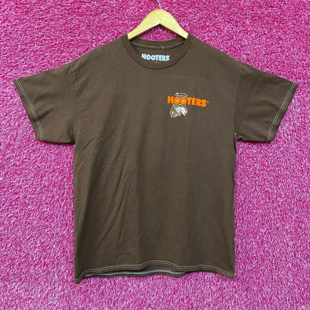 Hooters Where Angels Get their Wings Graphic Design Promo T-shirt