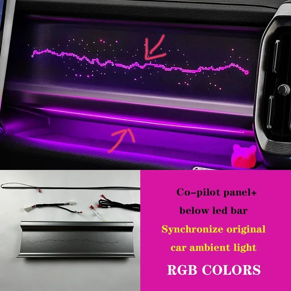 Fit for JETOUR Traveler T2 2025-2024 Car Co-pilot Starry Sky Light Panel Special Ambient Light Modification 64 Color Starry Skyp