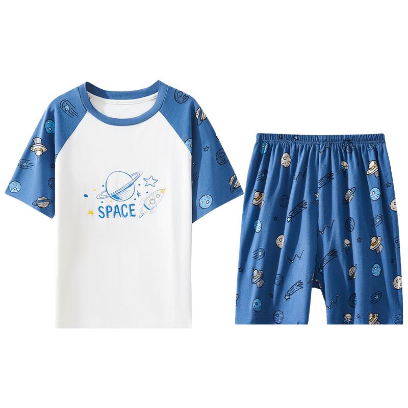 LANGSHA Boys' Summer Cotton Pajama Set