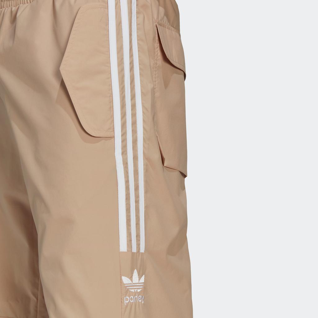 adidas Originals Parley Tp Logo Print Three-Stripes Detail Joggers Men Bottoms Khaki HL9400