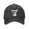 Liebesherz Valentinstag Chihuahua Herz Zunge Druck Baseballkappe Unisex Lässig Verstellbar Denim Stil Hut
