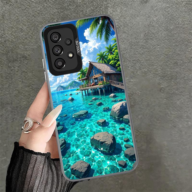 Sommer Strand Meer Palmenbaum Urlaub Stoßfeste Handyhülle für Samsung A17 A16 A15 A14 A37 A57 A36 A56 A26 A35 A55 A25 A34 A54 A2