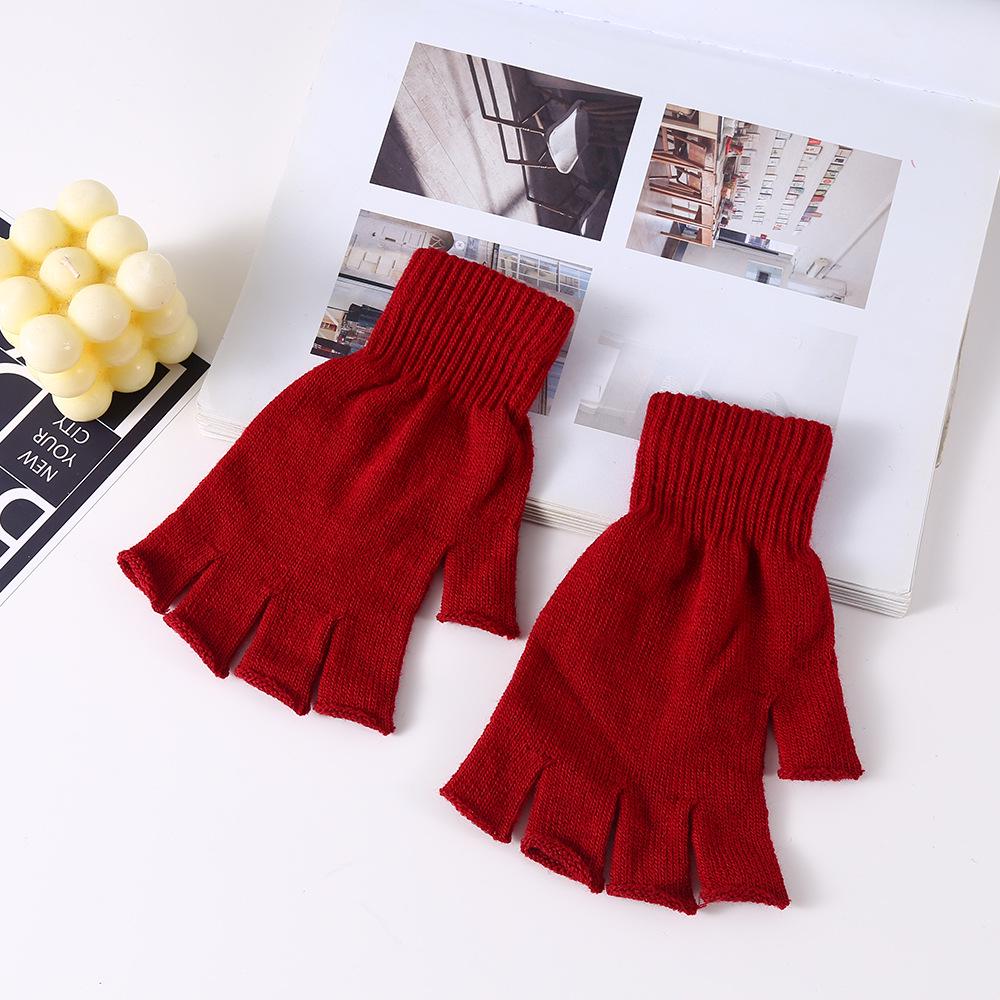 Unisex Verdickte Gestrickte Halbfingerhandschuhe: Warm, vielseitig & kältefest für Herbst- & Winterradfahren