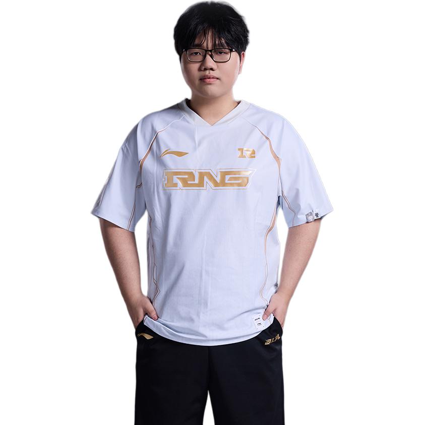 Li Ning E-Sports Series Potlač loga Voľný strih Krátke rukávy Unisex Vrchné diely Illusion-Blue ATSU709-1