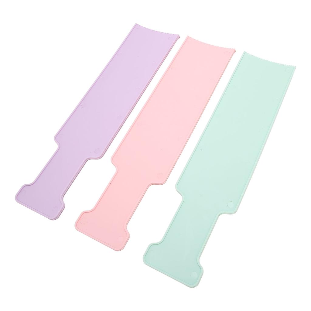 3pcs Balayage Board Curved Comb Teeth Smoothing Surfaces Widen Foiling Board for Hair Dye
