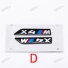 2Pcs Premium Fender Side Badge Emblem for BMW M Power X1 X2 X3 X4 X5 X6 Glossy Black Sticker Logo 6.8cm 8.4cm Car Styling Decor