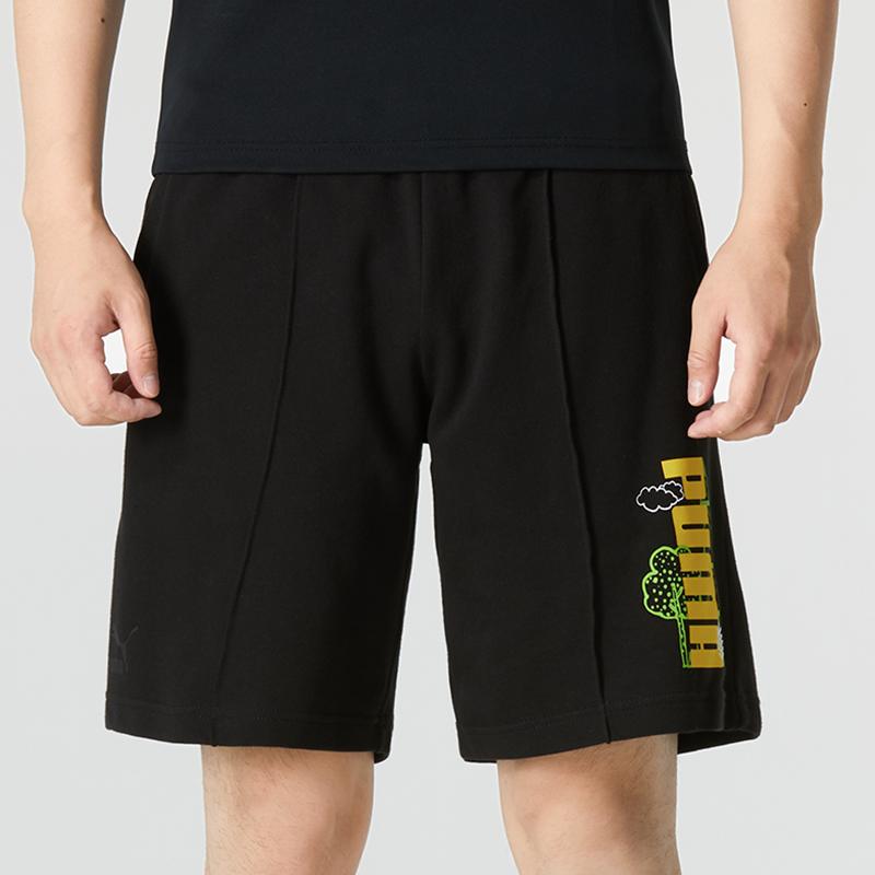 Puma FF Knit Logo Shorts Men Bottoms Black 538777-01