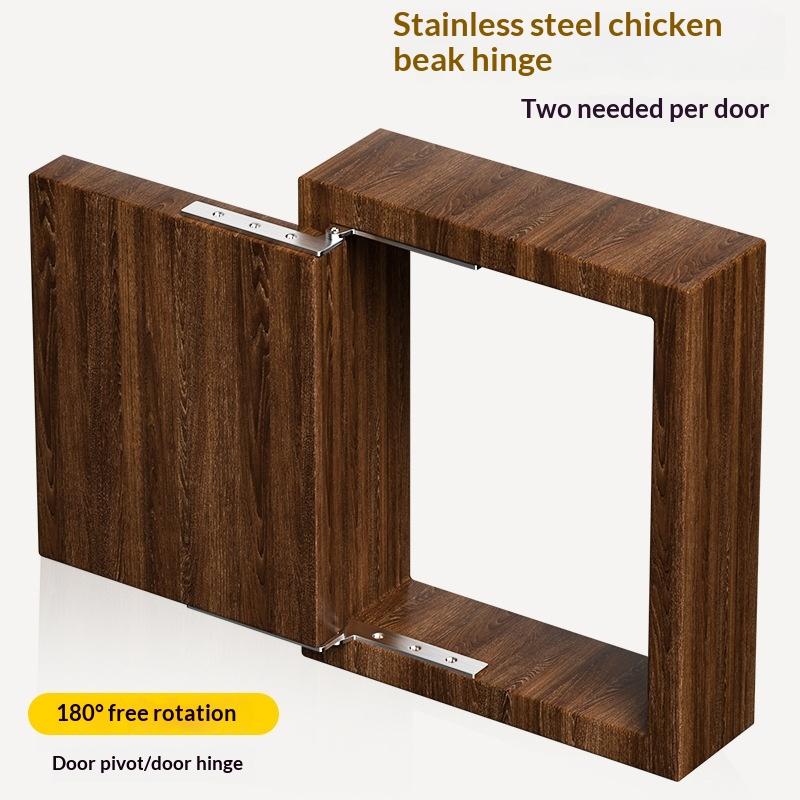 Stainless Steel Pivot Hinges Heavy Duty L Shape Door Hinges For Cabinet Folding Table Furniture Door Hardware