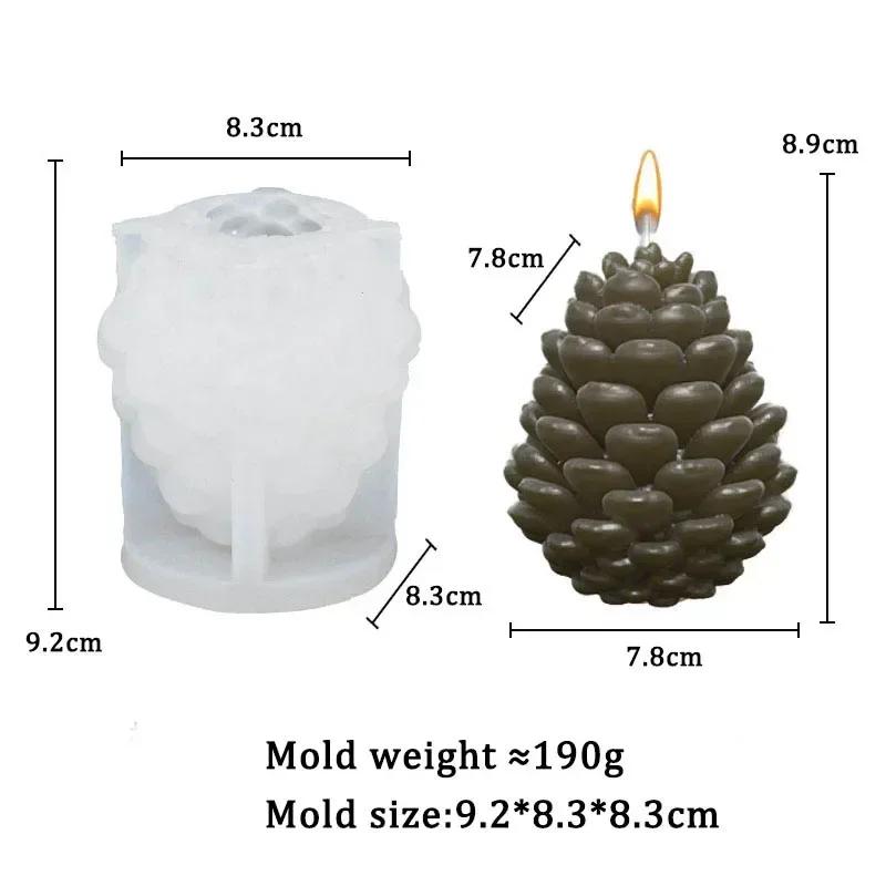 

3D Pine Cone Silicone Candle Mold DIY Pine Nut Soap Candle Plaster Resin Crafts Casting Mold Chocolate Cake mould Christmas Gift