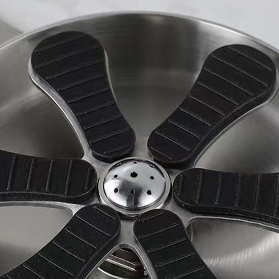 Vysokotlaký oplachovač skla 6 čepelí 9 otvorů Lis na EU zástrčku Automatické čištění Nerezová myčka na poháry Čistič Domácí bar Příslušenství ke kavárně