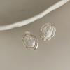 Fashion Asymmetrical Geometric Shape Faux Pearl Stud Earrings for Women Simple Sweet Earring Daily Wear Party Jewelry Gifts