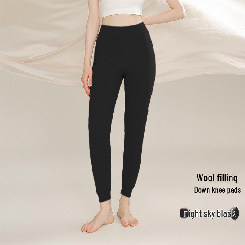 Women's 100% Wool Quilted Warm Pants, Plus Velvet, Thickened for -20°C Winter, Ideal for Knee and Waist In Northeast China.
