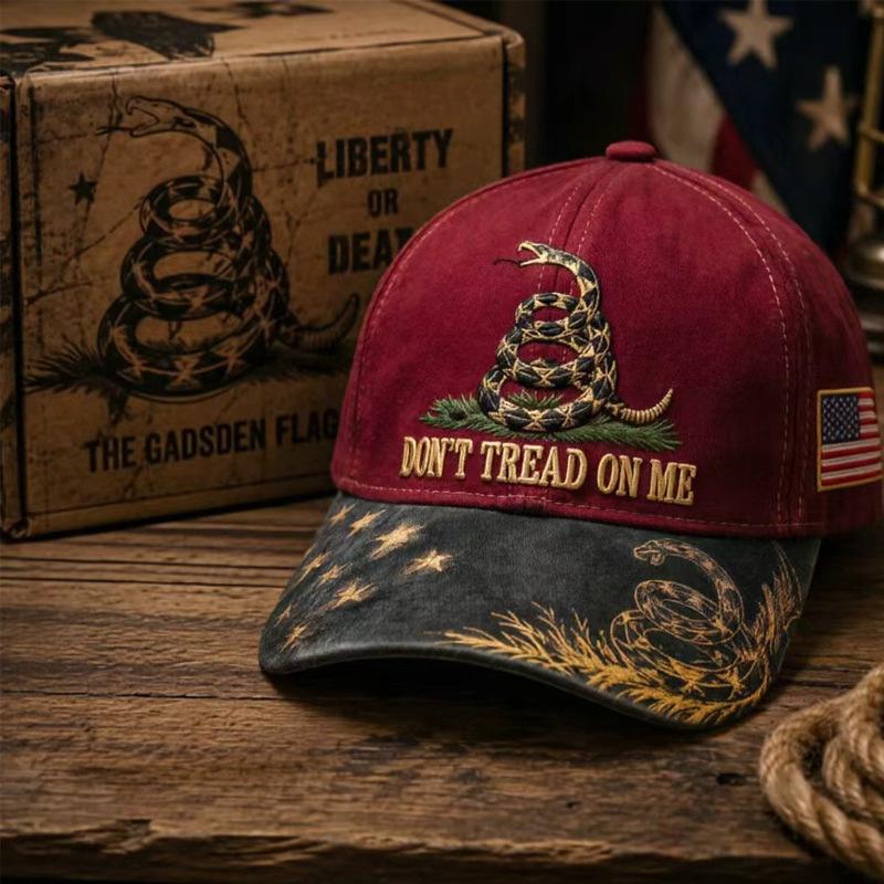 New Hat Gadsden Snake Hat Men's and Women's American Flag D Printed Baseball Cap