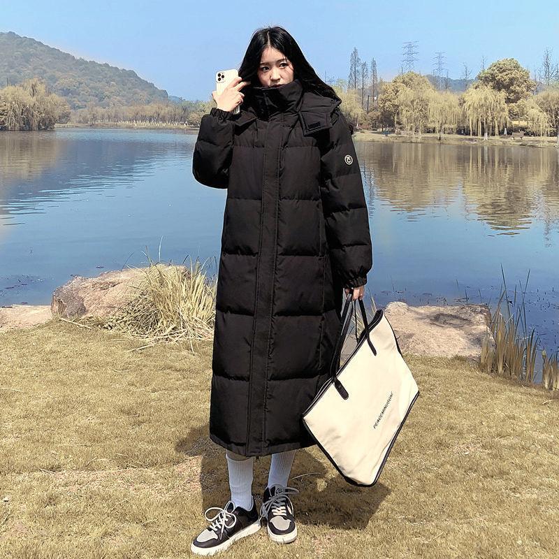 

Новая одежда с хлопковой подкладкой, женская длинная одежда до колен с хлопковой подкладкой, утолщенная куртка с хлопковой подкладкой в студенческом стиле, зимнее пальто XL 135-75 kg чёрный