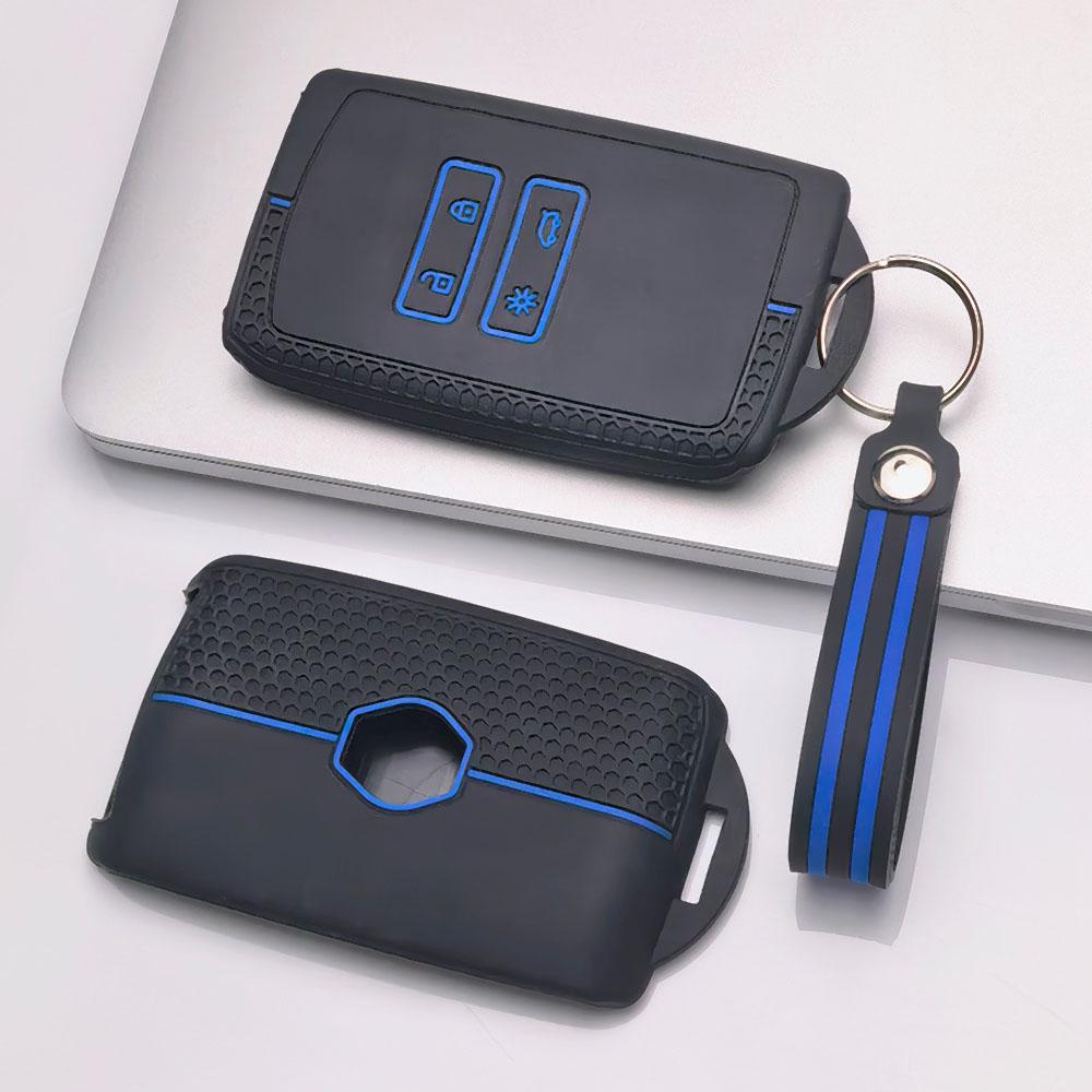 Copri Telecomando per Renault Koleos Kadjar Megane Talisman Captur Espace Clio Scenic con Portachiavi Protezione Anti-Graffio Protezione Antiurto
