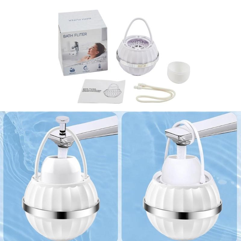 Plastic Bathtub Water Filter Replacement 8-Layer Filtration Portable Shower Tub Filter Hanging Tub Faucet Filter