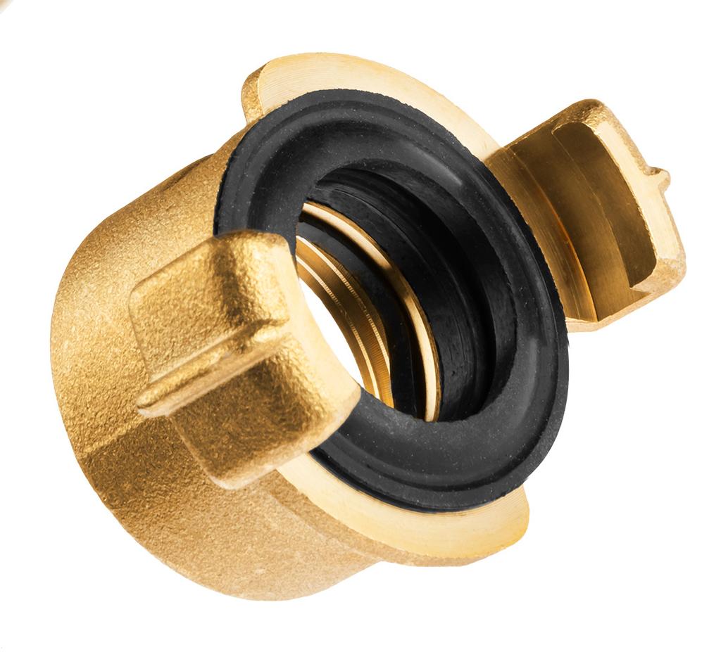 Brass quick connector with 1" internal thread
