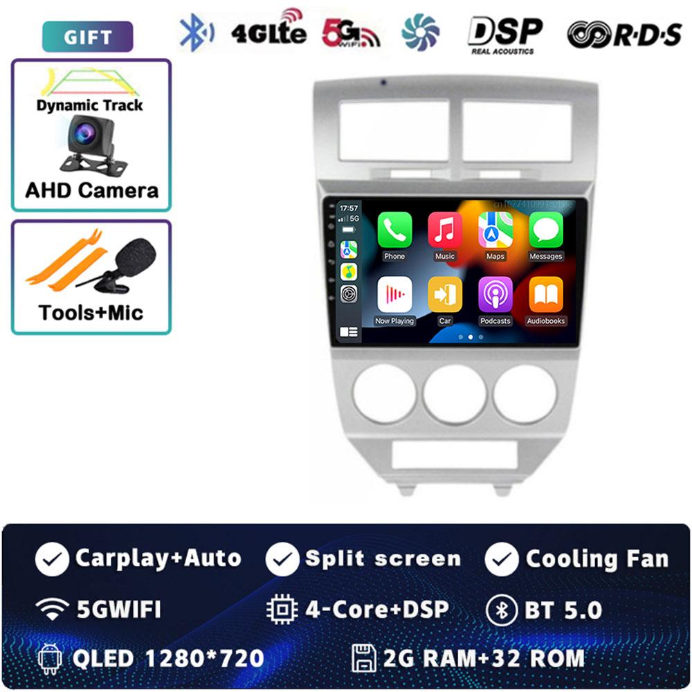 

Android 14 Carplay автомобильное радио для Dodge Caliber I 2007 - 2010 Мультимедийный видеоплеер Навигация GPS Стерео 2Din DVD Головное устройство BT