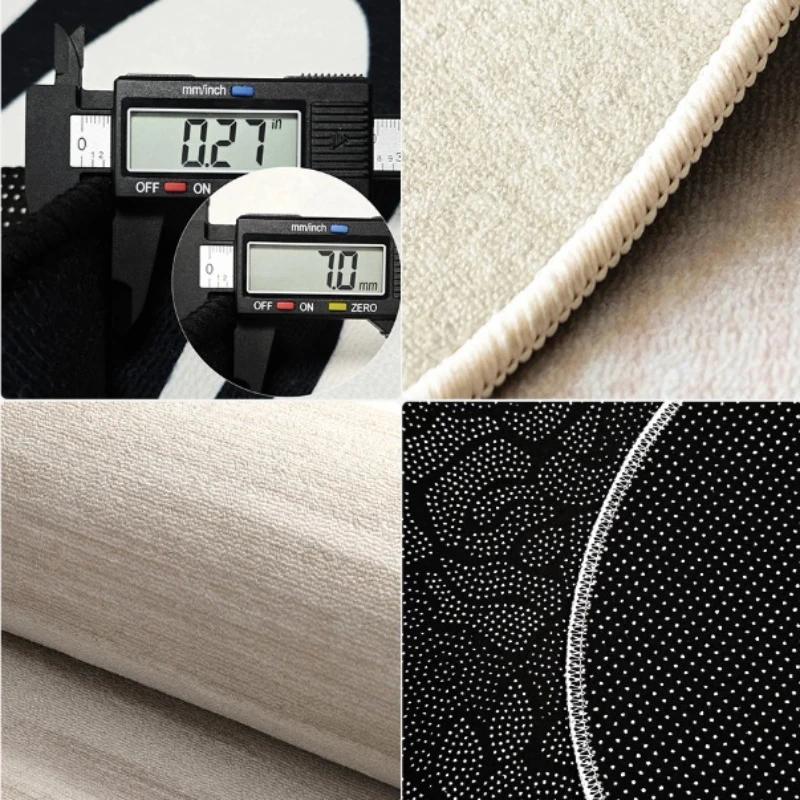 Living Room Modern Retro Blue Carpet Stripes Lines Bedroom Bedside Soft Rug Coffee Table Leisure Area Plush Floor Mat Alfombra