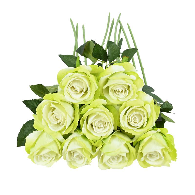 50cm Artificial Rose Flower Branch Long Stem Red Rose Bouquet for Wedding Table Arrangements Home Decoration Valentines Day Gift