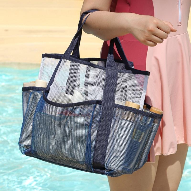 Toiletry Bag Shower Bag Swimming Bag Shower Caddy Bag Makeup Cosmetic Organizer Bag Double-Layers Beach Bag