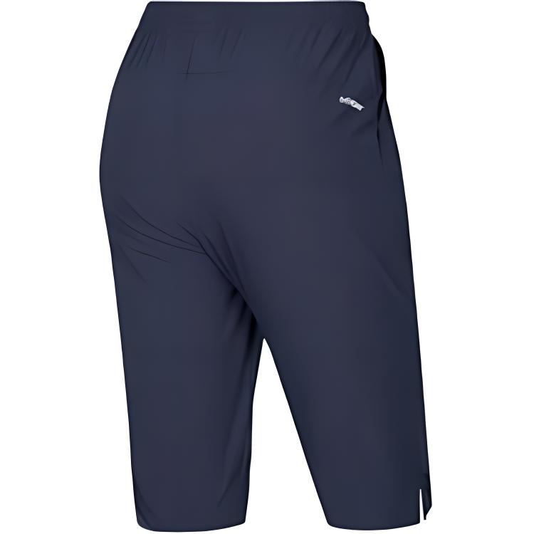 Skechers Basic Sports Series Printed Logo Solid Color Mid-Rise Quick-Dry Casual Shorts Women Shorts Dark-Blue P122W040-002Z