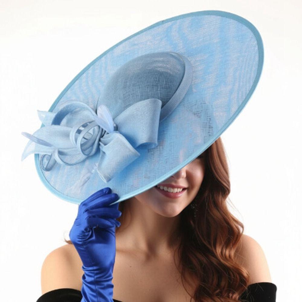 Elegant Mesh Bow Headband French Tea Party Hat Retro Bride Headdress Stage Performance