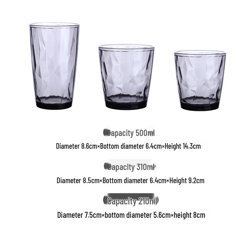High-Value Drop-Resistant Diamond Acrylic Drinking Cup for Bar or Catering Use