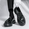 Fashion Business Tassel Loafers Shoes Slip on Casual Thick Bottom Leather Black Dress Party Shoes Boat Loafers For Man Fashion Moccasins