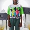Adidas Originals x Jeremy Scott Cartoon Print Round Neck Short Sleeve T-Shirt SS23 Collaboration Series Men Tops White H53371