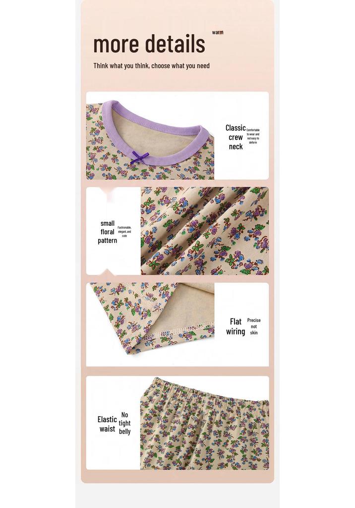 Kids' Autumn Winter Warm Cotton Pajama Set: Boys & Girls