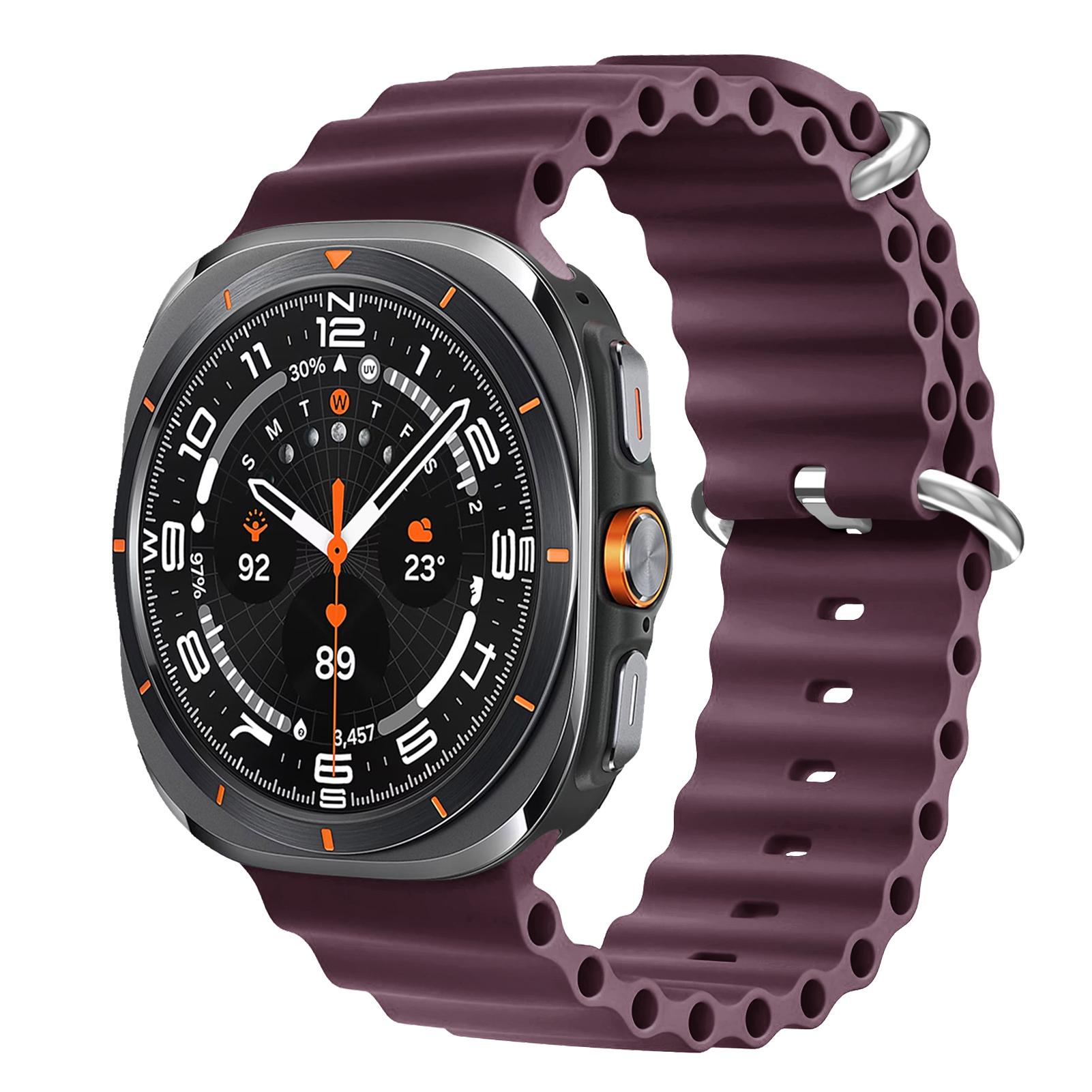 

Ocean Band For Samsung Galaxy Watch 7 Ultra 47mm sport Silicone Bracelet correa belt for Samsung Galaxy Watch ultra Strap 47 mm galaxy watch ultra вина червоного кольору