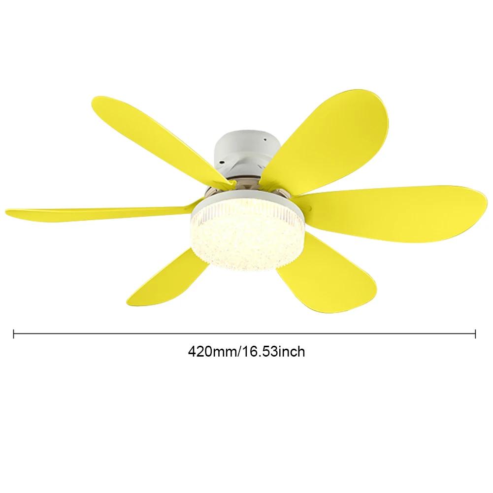 Ventilator cu priză E27 Lumină cu LED Baza E27 42cm Ventilator de tavan LED modern, cu telecomandă, candelabru, ventilator de tavan 3 viteze pentru dormitor, bucătărie