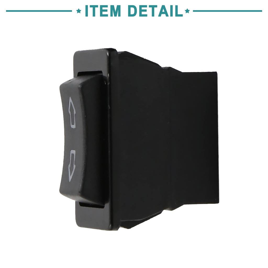 ACROPIX 2-in-1 DC 5 Pin Universal Power Window Switch with Wiring Harness Socket Black 1 Pack