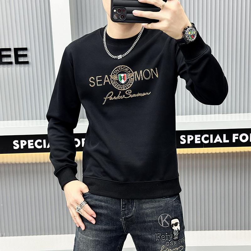 

2023 Роскошный европейский мужской свитшот: Высокий класс, Уличная одежда, Коллекция Весна-Осень 2XL