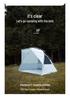 Mountain Outdoor Quick-Open Dome Tent with Detachable Sunshade