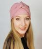 Sara Be-143 Pastel Pink Cotton Turban Hat Even After Chemotherapy