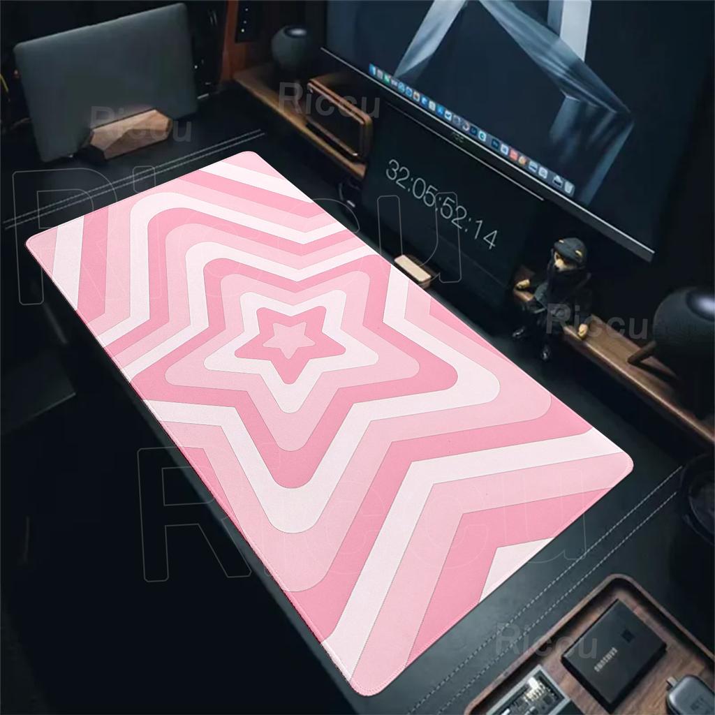 Star Pattern Mouse Pad Gaming Keyboard Mat Minimalist Deskmat Office Accessories Desk Protector Carpet Pc Laptop Extended Mats
