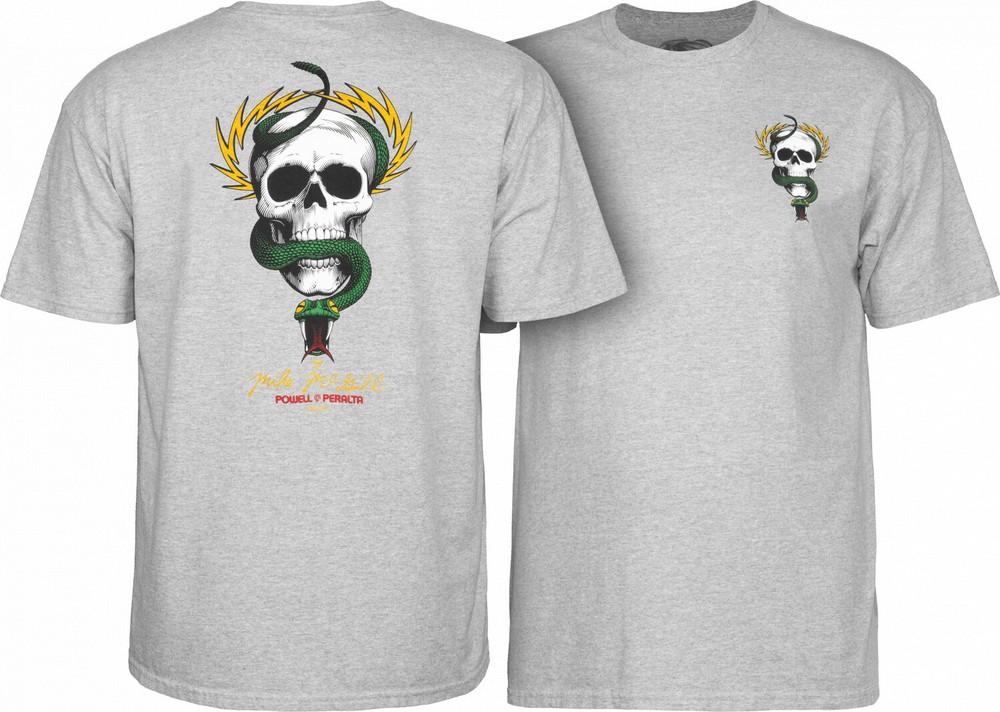 Powell Peralta Mike McGill SKULL AND SNAKE Skateboard T Shirt ASH GREY Unisex T-Shirt XXXXL