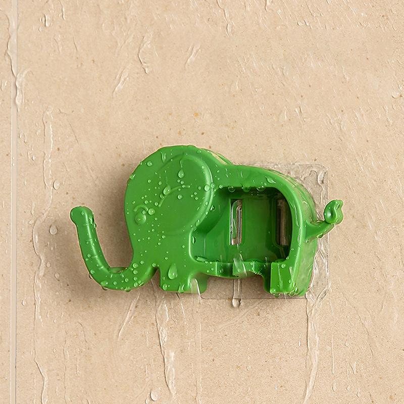 Elefant Zahnbürstenhalter Aufbewahrungsregal Stanzfrei Cartoon Mundspülbecher Zahnbürstenbecher Wandmontiertes Aufbewahrungsregal