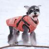 Adjustable Back Winter Dog Jacket Thickened Pet Down Coat Fashion Fleece Pet Coat  Snow Activities