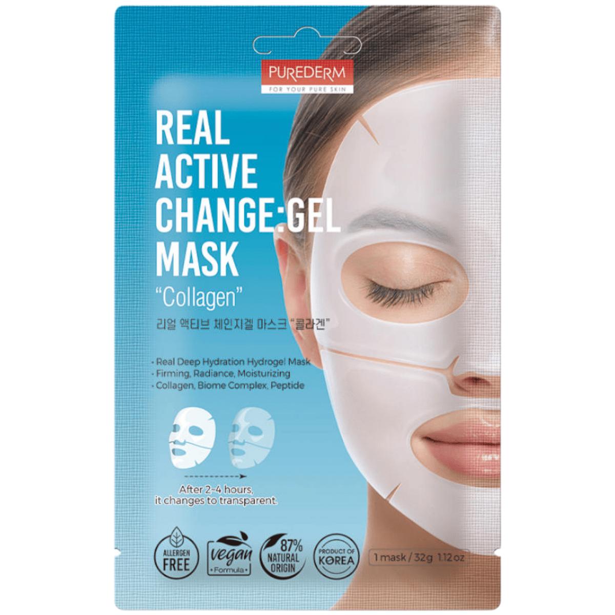 PUREDERM - Véritable Changement Actif: Masque Gel Collagène 32g masque hydrogel
