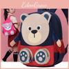 Bear Cartoon Kindergarten Backpack Oxford Fabric With Breathable Features For Kids Ages 1-2