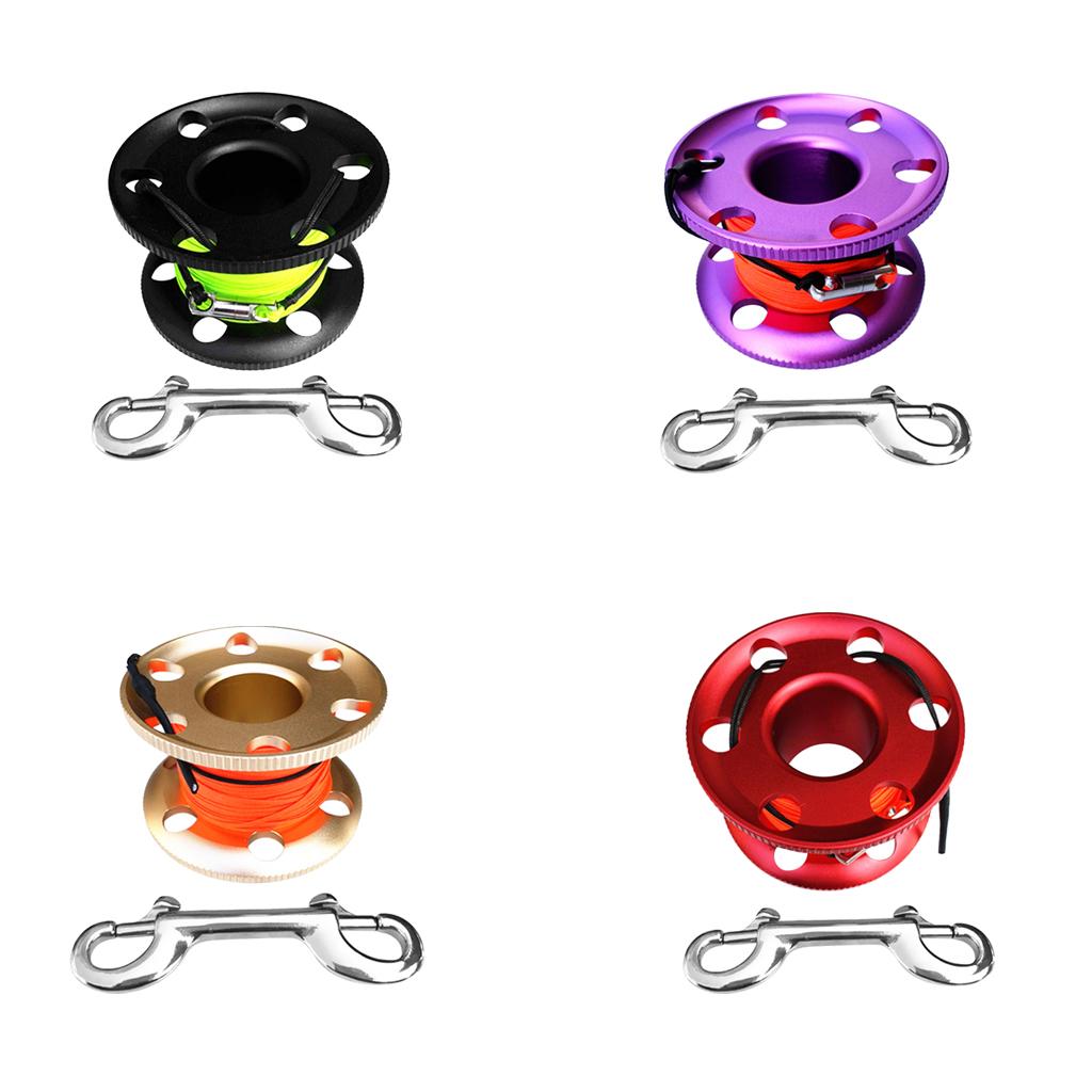 Finger Reel + Double-ended Carabine + 50M for Diving Snorkeling