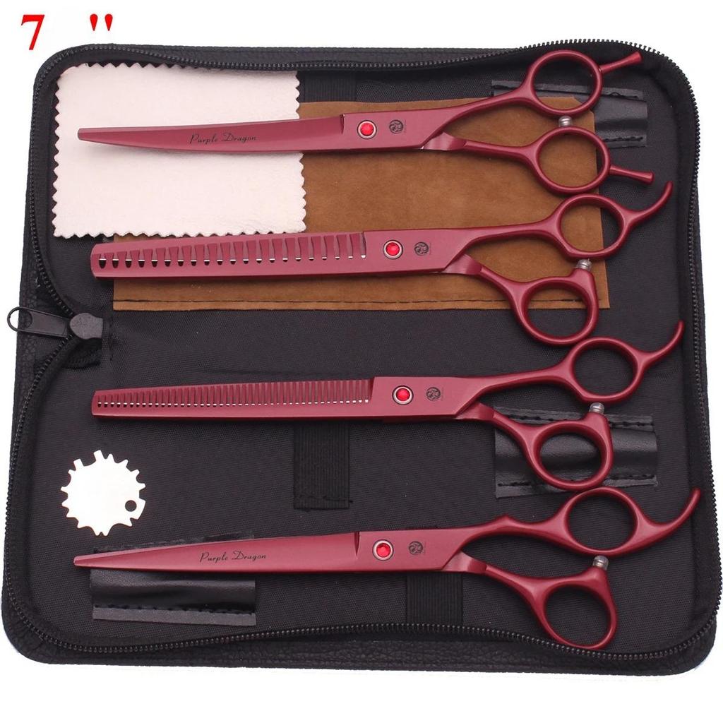 7,5'' Professionelle Tierpflege Schere Haarschneide Fischgräten Ausdünnungs Kamm Hämostaten Pinzette Japan 440C Set Für Hund Katze Z3088
