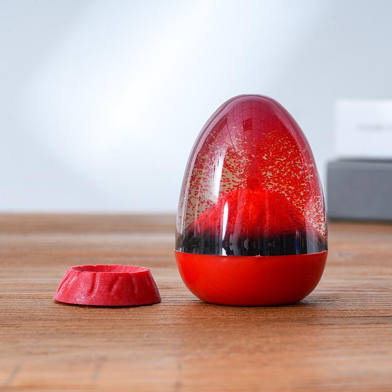 

Creative Volcano Eruption Oil Leak Hourglass Ornament – Home Decoration & Christmas Gift красный