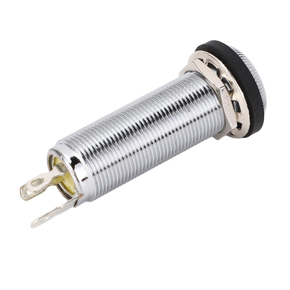 2PCS 6.35mm Jack Socket Silver Input Output Jack Durable Single Jack Socket For Electric Guitar