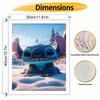 Disney Oil Painting Painting Art Stitch Winter Snow Handmade Diy Painting Home Decoration Gift